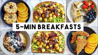 EASY 5MINUTE BREAKFAST IDEAS vegan [upl. by Aiyram]