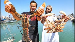 WOWWW Mega Seafood and BBQ CAMEL in Morocco INSANE Street Food and Seafood Market Tour [upl. by Eelrefinnej]