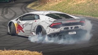 Best of Drift Cars at Festival of Speed 2019 2JZ Supra MK5 Mad Mike Lamborghini GT86 Ferrari V8 [upl. by Reggis]