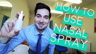 How To Use Nasal Spray  How To Use Nasal Spray Properly  Nasal Spray Technique 2018 [upl. by Inverson]