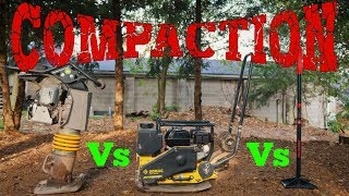 Compaction  Jumping Jack Vs Plate Compactor Vs Hand Tamper [upl. by Nillek]