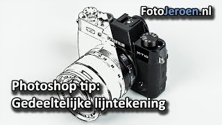 Gedeeltelijk lijntekening Photoshop [upl. by Hairaza]