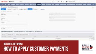 NetSuite Tutorial How to Apply Customer Payments [upl. by Eudo]