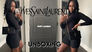 SAINT LAURENT MONOGRAM CHAIN WALLET LUXURY UNBOXING  4 WAYS TO WEAR YSL Designer Handbag [upl. by Whitman]