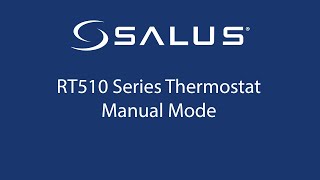 RT510 Series Thermostat  Manual Mode [upl. by Lebazej112]