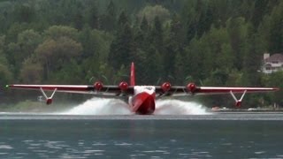 Martin JRM Mars quotHawaii Marsquot Water Bomber Approach and Landing [upl. by Ellesor]