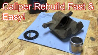 How to Rebuild a Brake Caliper Fast amp Easy [upl. by Friede]