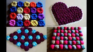 4 Creative Doormat ideas from old clothes  Door mat DIY  Make door mat at home [upl. by Ominorej]