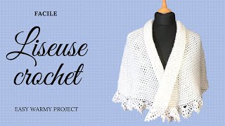 TUTO CAPE CROCHET  comment faire une liseusepèlerine au crochet facile [upl. by Truk]