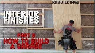 How to Build a Garage 8 Insulation ceiling wall finishes [upl. by Jud669]