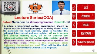 Numerical on Microprogrammed control unit  COA Lecture Series [upl. by Alliehs]