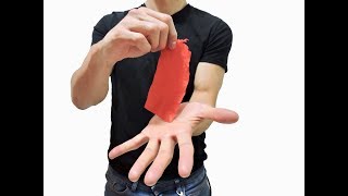 Disappearing handkerchief magic trick  Easy to learn  Tutorial [upl. by Aihsemot]