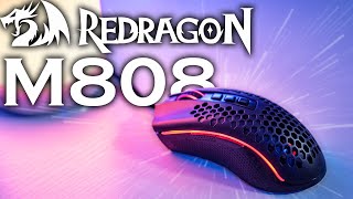 Unboxing and Review  Redragon M808 Storm Lightweight Gaming Mouse [upl. by Aitnis]