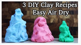 DIY Air Dry Clay Recipes FAST and EASY [upl. by Noonberg]