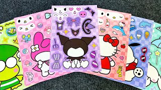 🐾paper diy🐾 Kuromi Fashion Sticker Book 🎀 Hello kitty amp Friends Sanrio My melody Cinnamoroll 💖 산리오 [upl. by Orelu]