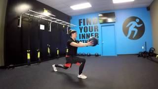 Medicine Ball Rotational Lunge [upl. by Ahsac]