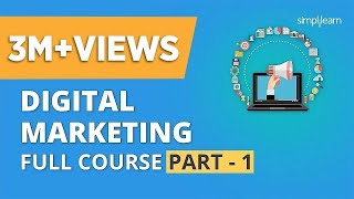 Digital Marketing Course Part  1 🔥 Digital Marketing Tutorial For Beginners  Simplilearn [upl. by Lucias]