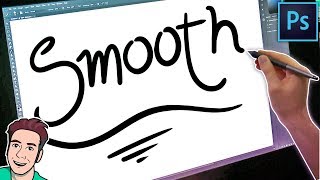 How to Create Smooth Lines in Photoshop  Brush Smoothing [upl. by Lehcor]