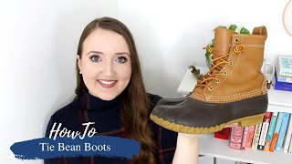 How I Tie My Bean Boots  Eastland Knot [upl. by Queenie]