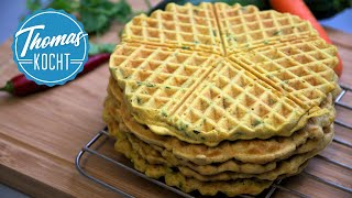 Herzhafte Waffeln ganz einfach  Thomas kocht [upl. by Aicrop212]