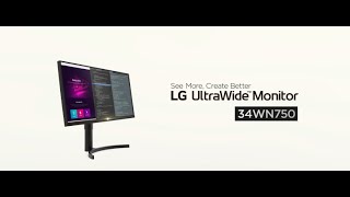 LG UltraWide™  34WN750  The UltraWide QHD 3440x1440 IPS HDR Monitor  LG [upl. by Buffy]