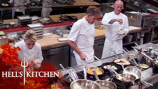 Gordon Ramsay Cooking On Hells Kitchen [upl. by Ahsiemaj]