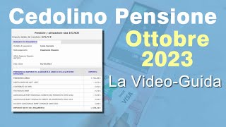 Il CEDOLINO della Pensione di Ottobre 2023  Info ed Ultime Notizie [upl. by Erie]