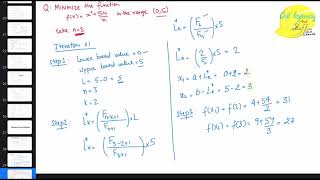 Fibonacci Search Method with Numerical Example [upl. by Bal]