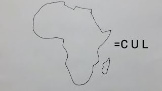 Easy trick to draw Africa Continent map [upl. by Eanat]