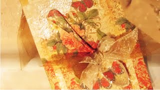 How to Decoupage Napkin on Canvas No wrinkles [upl. by Romie]