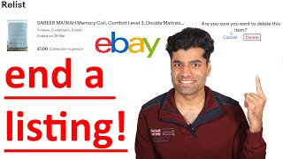 How to end a listing on eBay [upl. by Rohclem]