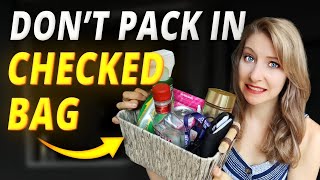 10 Things to NEVER Pack in a Checked Bag TSA rules amp tips 2024 [upl. by Lesli999]