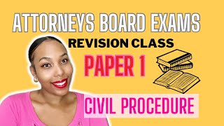 Paper 1 Civil Procedure [upl. by Ahsatin630]