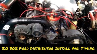 How To 50 302 Distributor Install And Setting Ignition Timing [upl. by Ysnat]