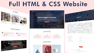 How To Make Website Using HTML amp CSS  Full Responsive Multi Page Website Design Step by Step [upl. by Moule168]