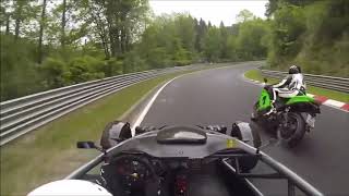 ARIEL ATOM ON THE NURBURGRING VS CORVETTE Z06 600HP [upl. by Eelinej223]