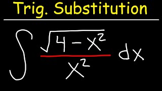 Trigonometric Substitution [upl. by Sutsugua608]