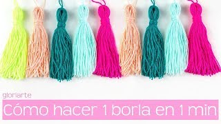 Cómo hacer borlas o flequillos en 1 minuto How to make tassels in 1 minute [upl. by Dawkins]