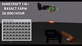 How To Build A Simple Automatic Basalt Farm Minecraft 116 [upl. by Halilad]