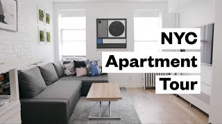 Apartment Tour 300 sq foot studio in NYC [upl. by Anoerb]