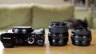 Fujifilm GF 50mm F35 vs 63mm F28 [upl. by Annamarie]