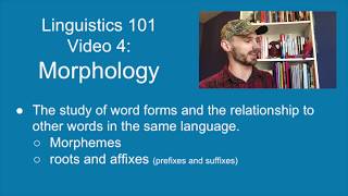 Morphology Intro to Linguistics video 4 [upl. by Iot]