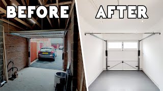 How to finish a new build garage from start to finish [upl. by Nosittam]