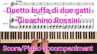 Duetto buffo di due gatti  G Rossini  Piano accompaniment [upl. by Eade]