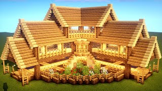 Easy Minecraft Large Oak House Tutorial  How to Build a Survival House in Minecraft 33 [upl. by Tiedeman601]