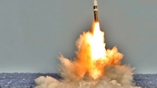 Royal Navy Test Launches Trident II Nuclear SLBM HD [upl. by Ailecara]