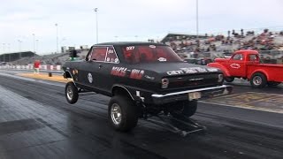 Old School Gasser Drag Racing  ADRL Dragstock [upl. by Tuinenga916]