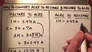 How to convert acre to hectare and hectare to acre  Convert acre to hectare and hectare to acre [upl. by Spearman]