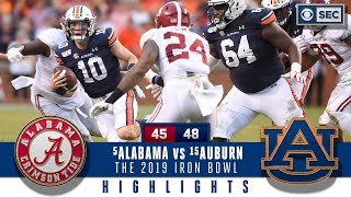 5 Alabama vs 15 Auburn Highlights Bama suffers HUGE loss in a wild 2019 Iron Bowl  CBS Sports [upl. by Kath195]