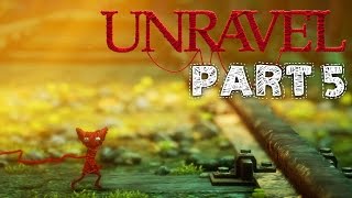 Unravel Gameplay Walkthrough Part 5  OFF THE RAILS Chapter 5 All Collectibles amp Secrets [upl. by Nakre]